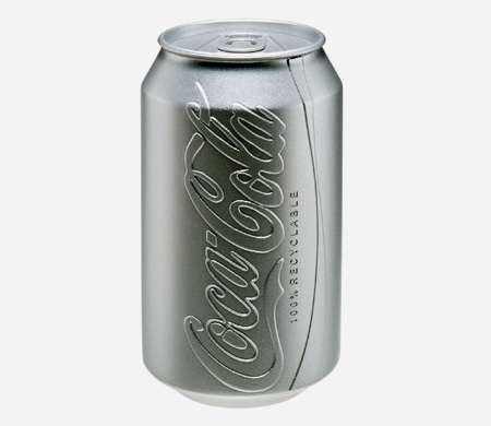 coca-cola colorless can